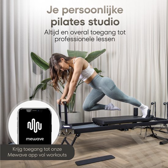 Planche Pilates Multifonction Pliable – Réformateur Abdominal Portable Avec Accessoires Antidérapants, Idéal Yoga & Fitness à Domicile