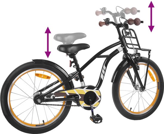 vidaXL - Kinderfiets - 20 - Inch - voor - 6-11 - jaar - oud - Zwart van VidaXL — afbeelding 2