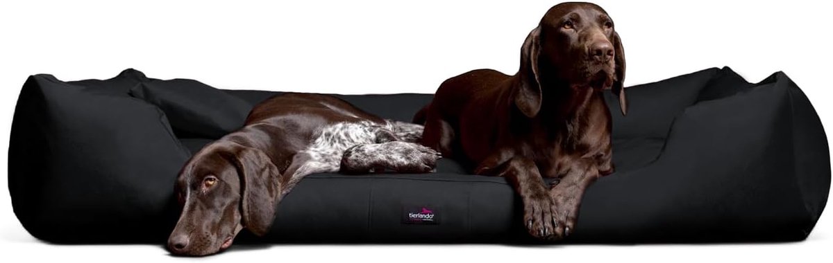 Hondenbed Comfort - Hondenmand Bank - Rusten Ontspannen - Verlaagde Instap - 90x75cm - Zwart