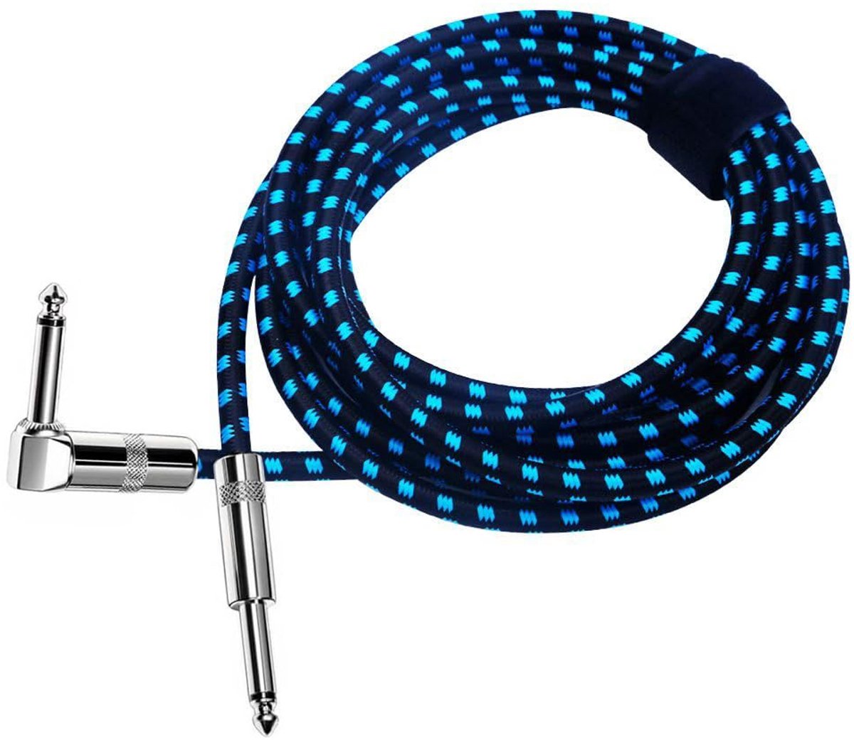 Stille Gitaarkabel 5 Meter - 1/4 Inch Instrumentkabel met Gevlochten Mantel