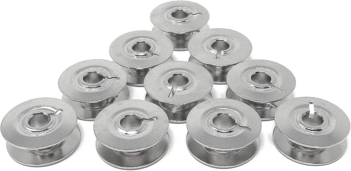 10 Metalen Spoelen voor Naaimachine Geschikt voor Diverse Modellen