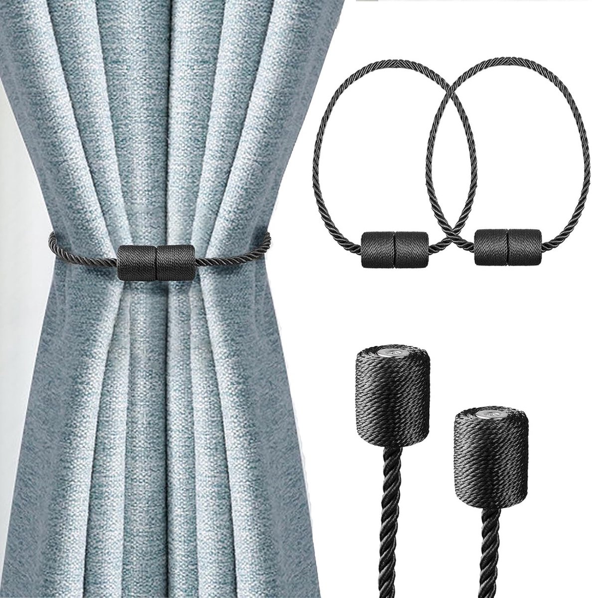 Sterke Magnetische Gordijn Tiebacks voor Woon- en Slaapkamer Decoratie