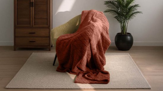 D- Unique Living | Plaid Ezra 150x200cm redwood