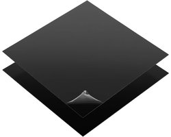 ABS kunststof plaat 1-10 mm, gladde afwerking, zwart/wit, 20x30 cm, 2 stuks