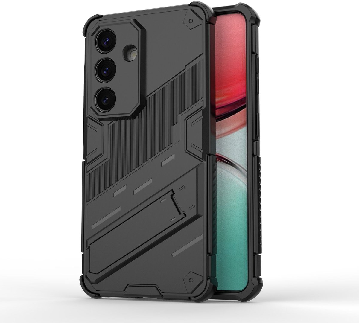 Solidenz StandGuard Xtreme geschikt voor Samsung Galaxy S26 Plus hoesje - Zwart