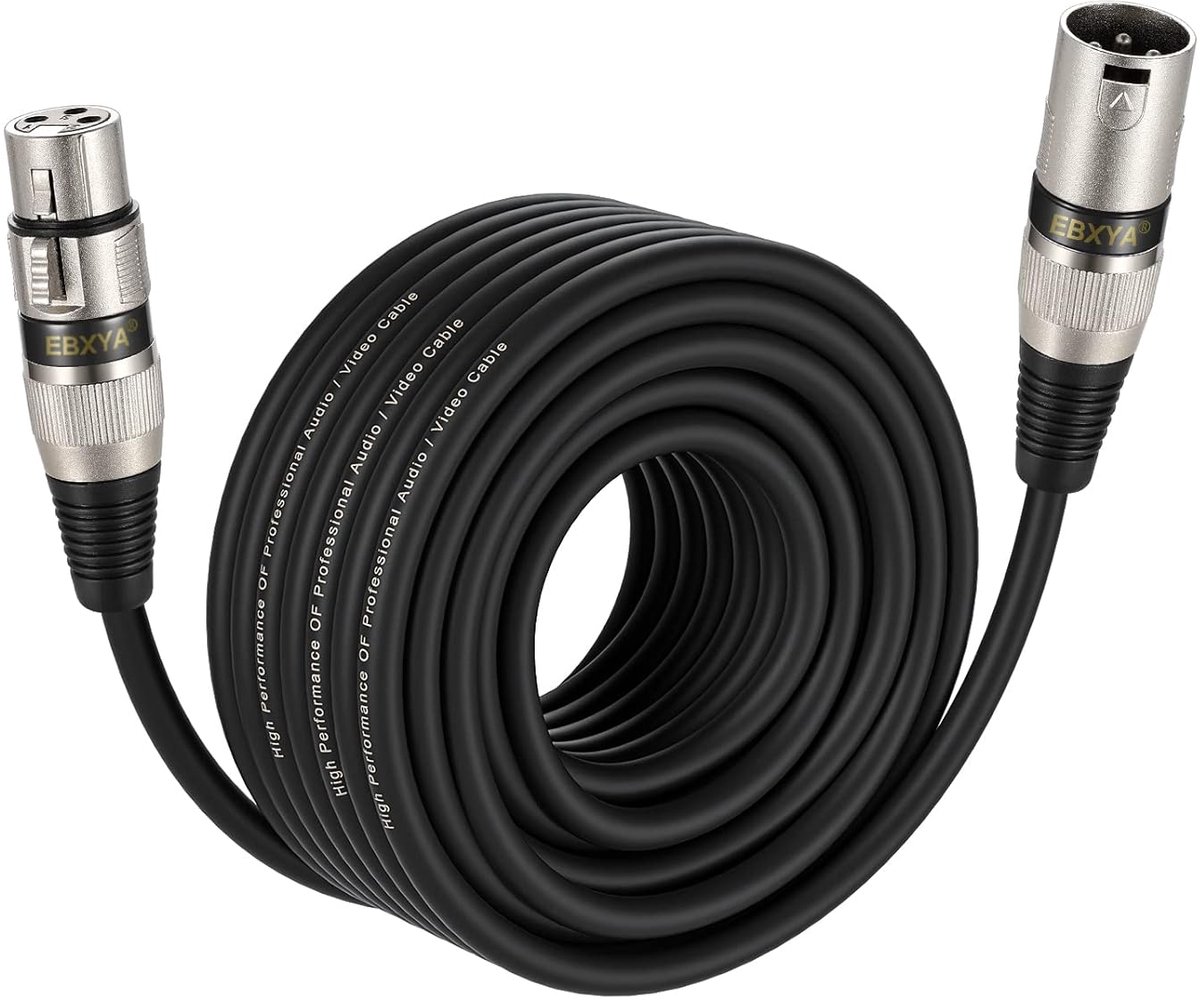 XLR Microfoonsnoer 20M - Mannelijk naar Vrouwelijk - 3-Pins - DMX Patch Kabel