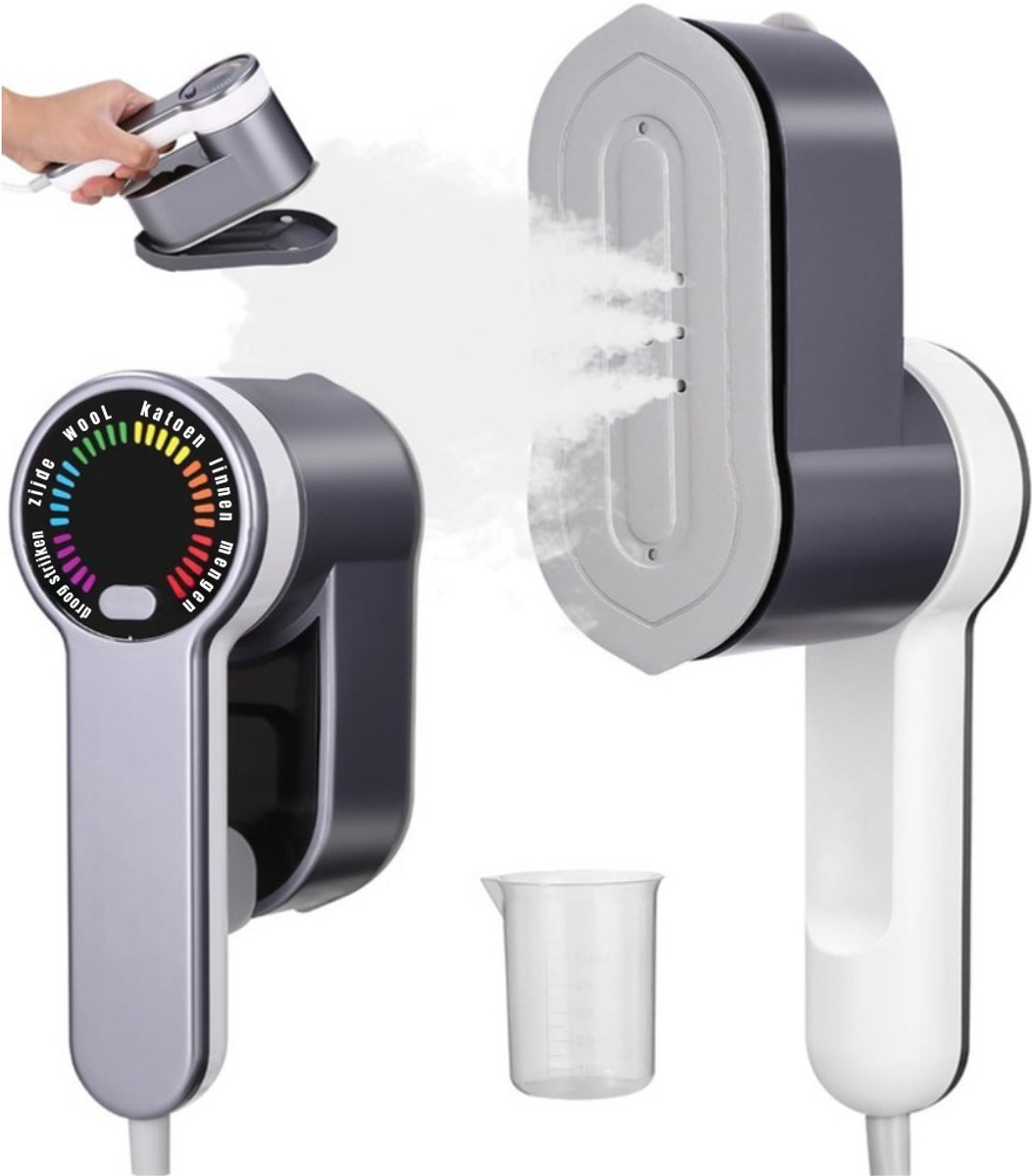 Quvo® Stoomapparaat Kleding - Kledingstomer - Handstomer - 120ml - Grijs - 15 cm x 11 cm x 25 cm