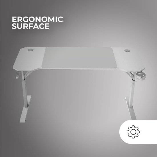 Ergonomisch Hoogte Verstelbaar Gaming Bureau 140x60cm met XXL Muismat en Houders — afbeelding 3