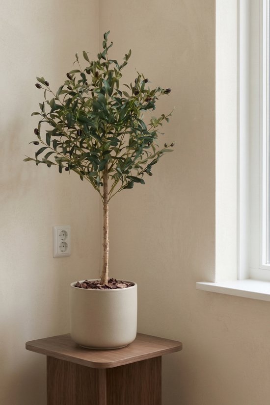 Olijfboom 100 cm | Plante artificielle d' Olijfboom| Plantes artificielles pour l'intérieur | Arbre artificiel méditerranéen