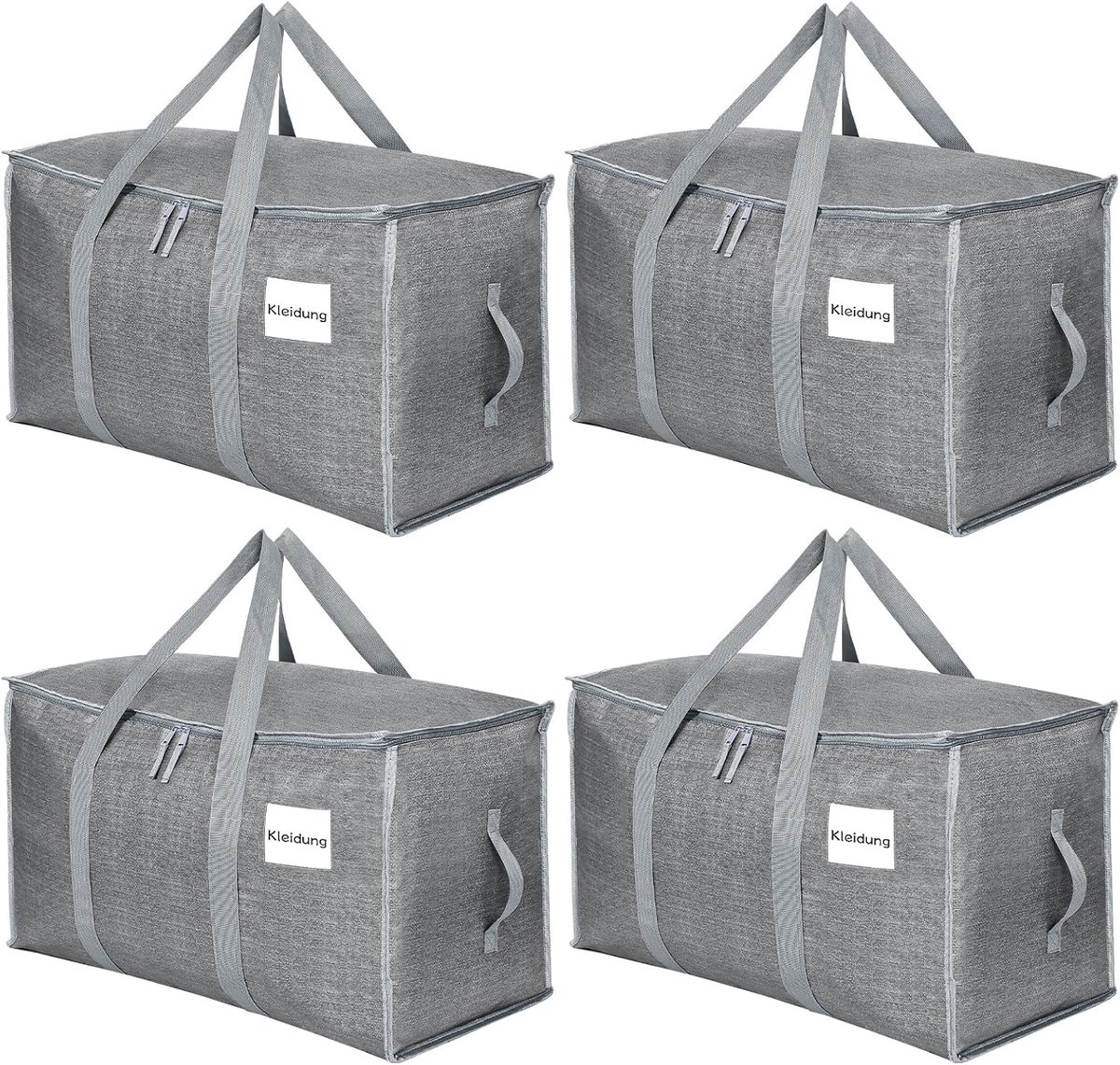 Grote Opbergtas met Deksel - Inklapbare Verhuisdozen 4 stuks - Kleding & Beddengoed Opbergen