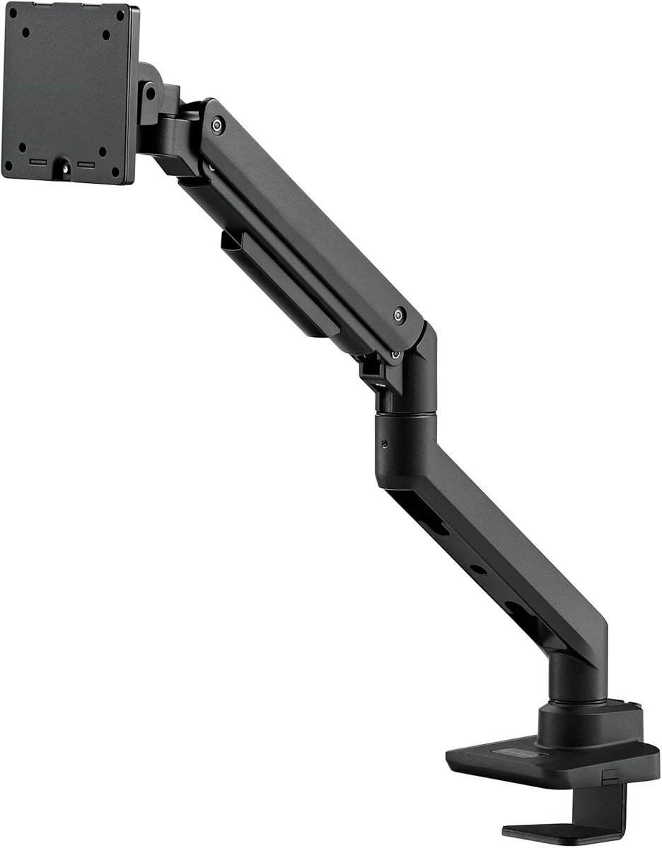 Silverstone ARM14B Monitorarm met High-Performance Gasveer en Veelzijdige Aanpassingsmogelijkheden