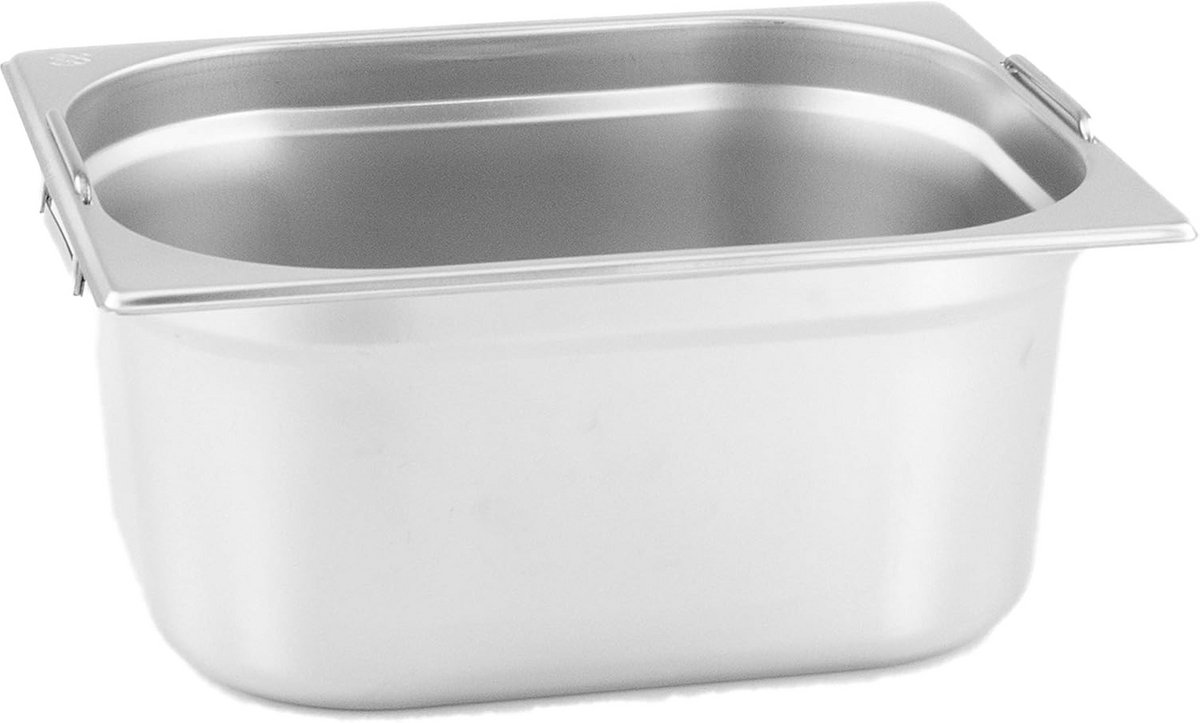 Gastronorm Container 1/2, 150 mm Diep, met Roestvrijstalen Valgrepen