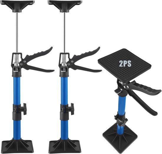 Telescopische steunen set 2x, 360° draaibaar, hoogte verstelbaar, snelsluiting, max 40 kg, voor deurkozijnen 30-59 cm