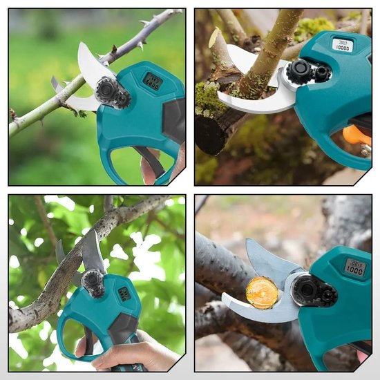 Jurrys Snoeischaar - Plantenschaar - Heggenschaar - Draadloos - Elektrisch - Lichtgewicht - Ergonomisch - Blauw - 2 Snelheden van Jurrys — afbeelding 3