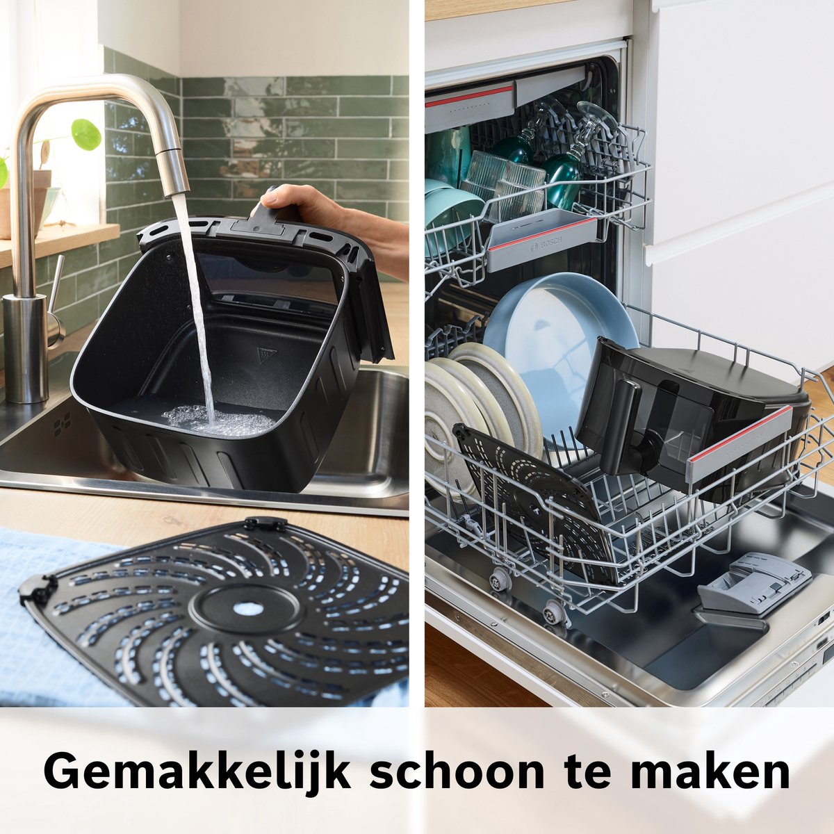 Bosch MAF671B0 Airfryer XXL - Serie 6 - 7,2L - Shake alarm - Kijkvenster - Warmhoudfunctie - 7 programma's - Tot 5 personen - Zwart — afbeelding 2