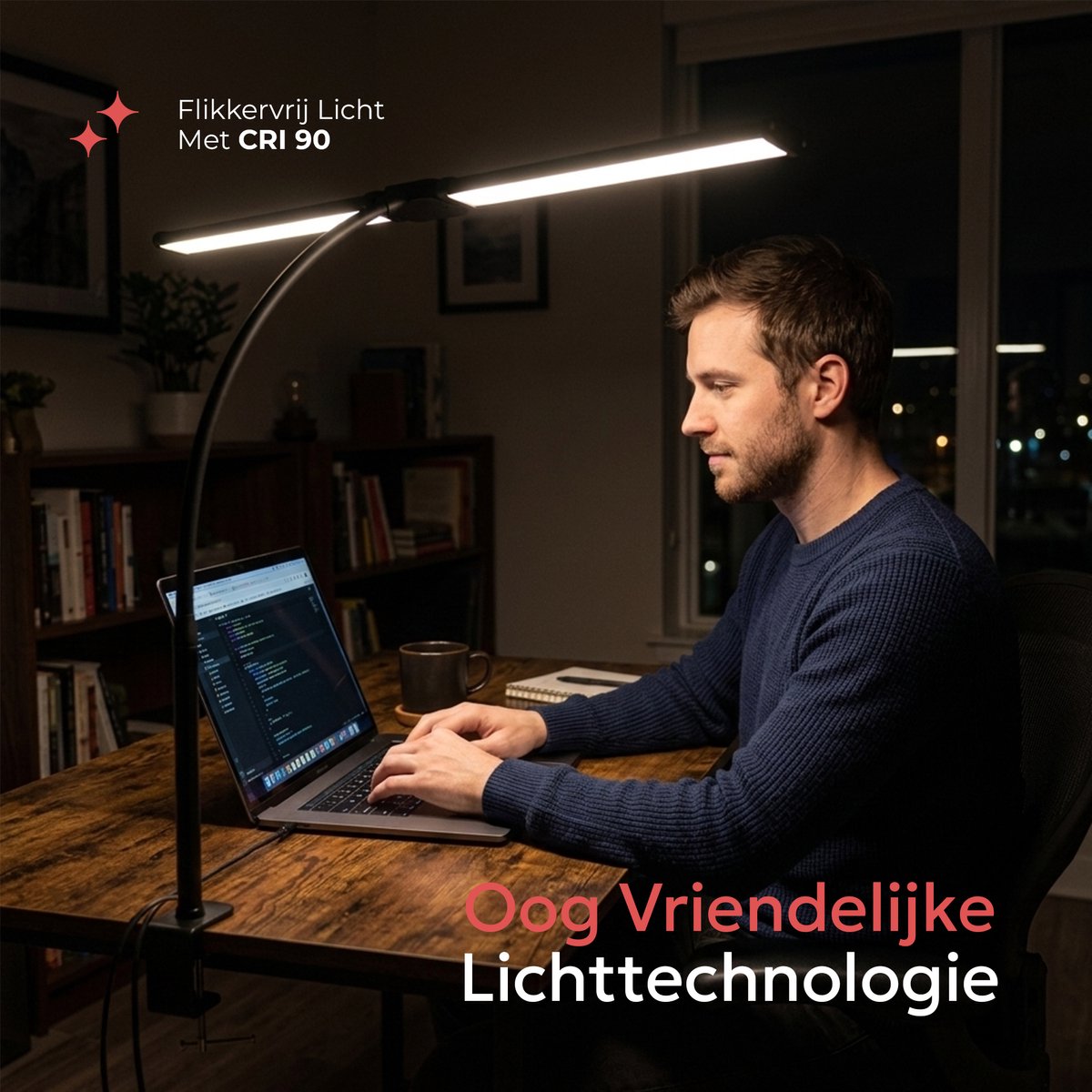 TM&DY Bureaulamp XL - Flexibel verstelbare LED met klem thumbnail 2