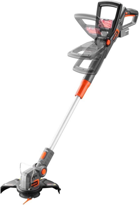 Accu Grastrimmer 20V Draadloos 25 cm Snijbreedte Licht 2,2 kg Met Veiligheidsschakelaar & Opbergvak