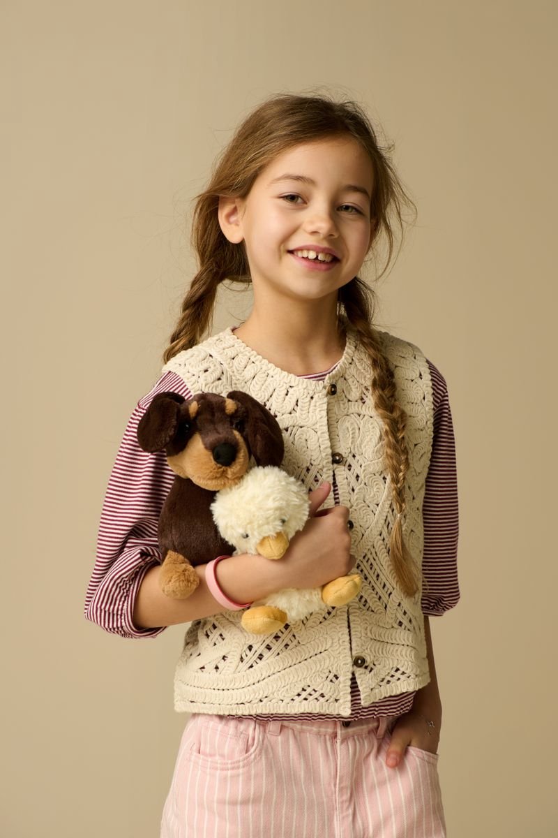 Sissy-Boy - Wit crochet gilet