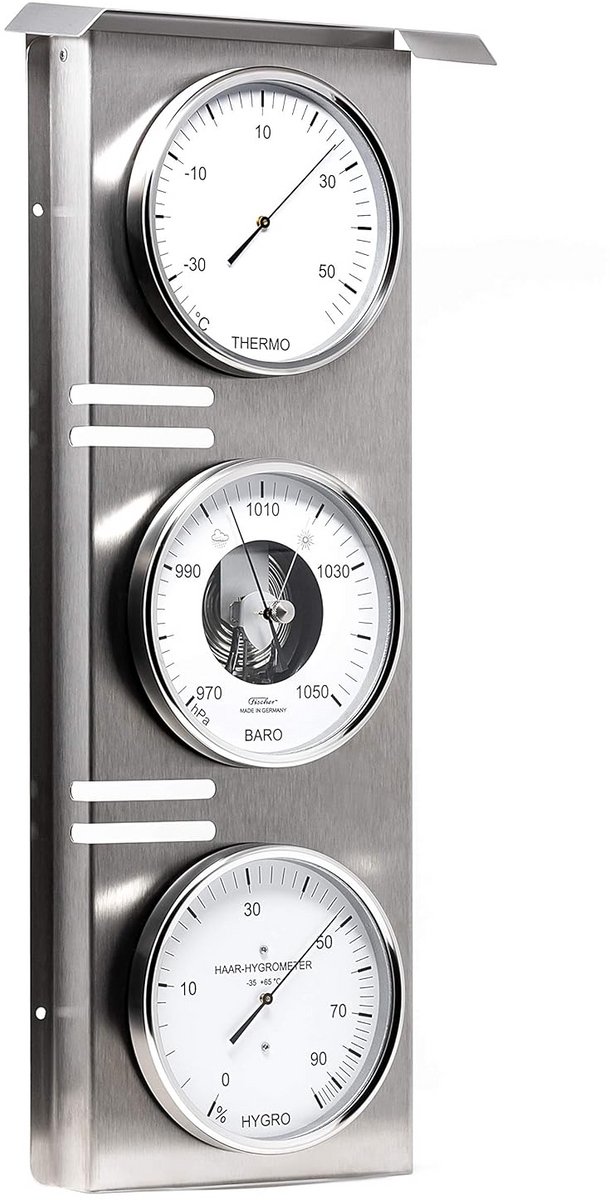 RVS Weerstation Buiten met Thermometer, Barometer en Hygrometer