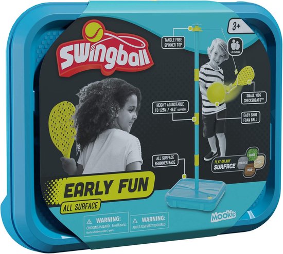 Vroege Fun Swingball - 37x46x10 cm - Veilige Schuimbal - Lichtgewicht Vleermuizen - All Surface Basis - Draagtas - Hand-oogcoördinatie - Geschikt vanaf 3 jaar van Merkloos — afbeelding 4