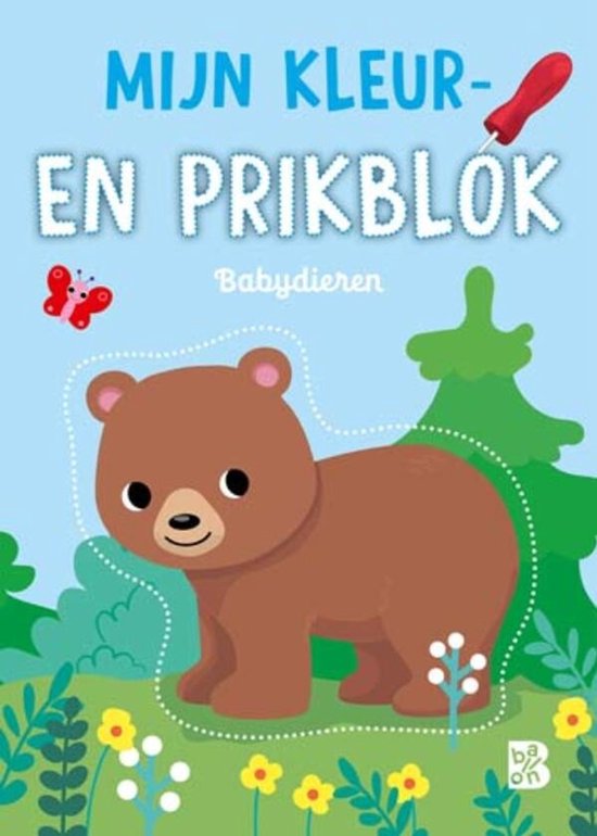 Mijn kleur- en prikblok 1 - Mijn kleur- en prikblok: Babydie ... - cover