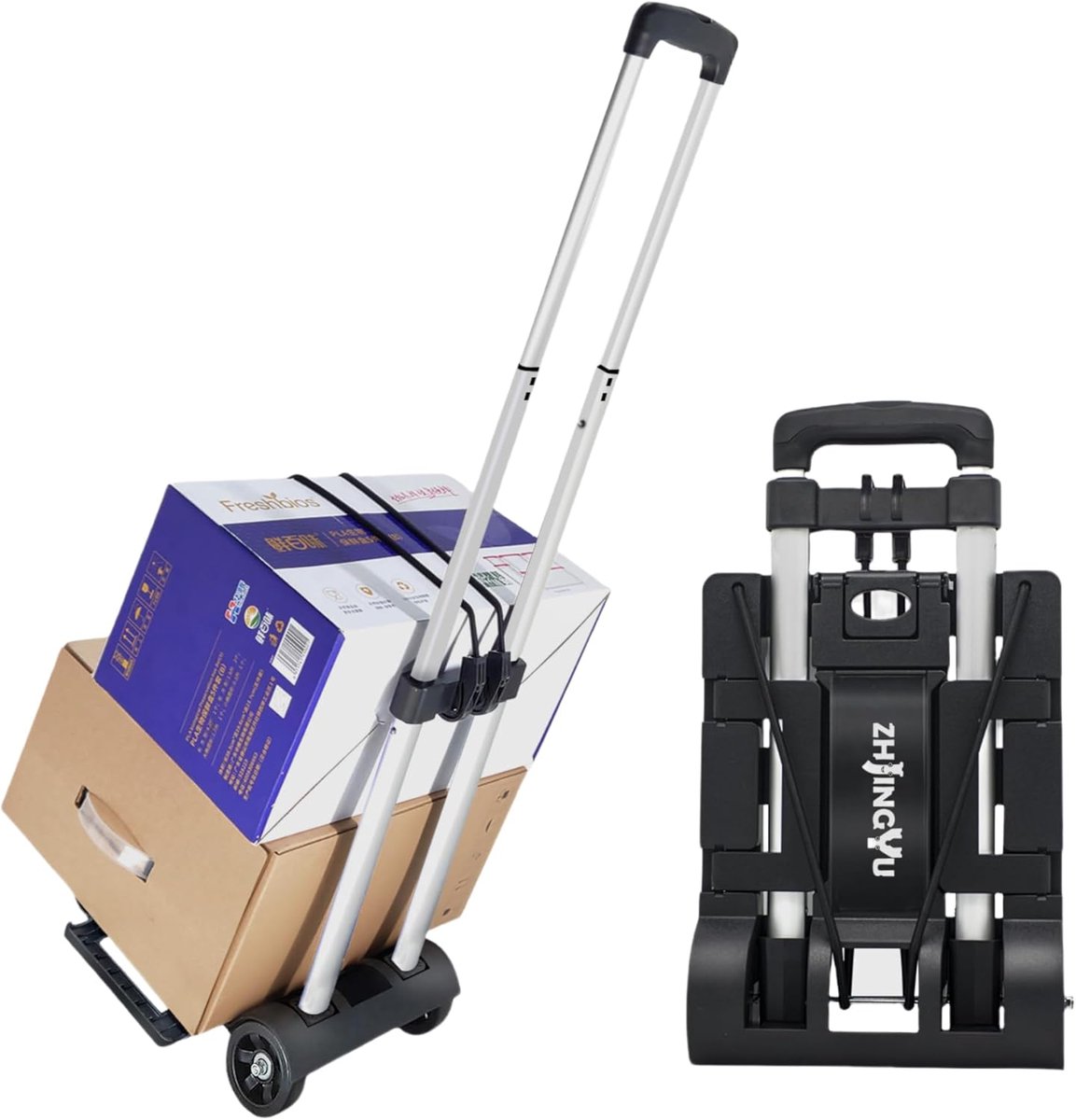 35KG Opvouwbare Handkar met 2 Wielen voor Bagage en Reizen