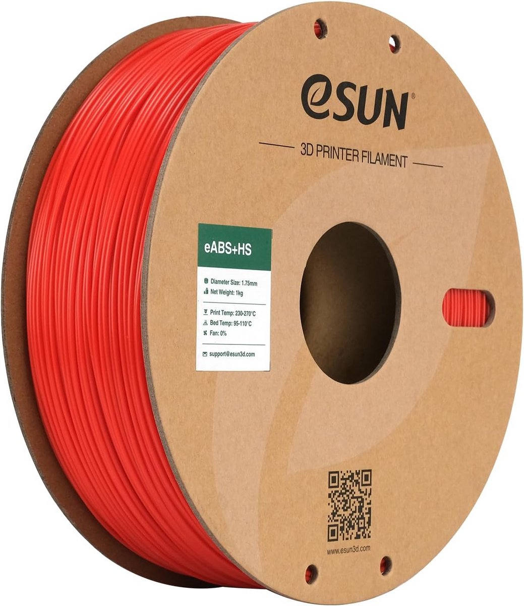 3D Printer Filament - ABS Plus Materiaal - Snel Printen - Hoge Snelheid Formule - 1KG Spoel - Rood