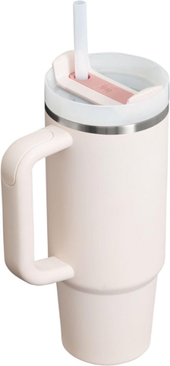 Stanley Quencher H2.0 Flowstate Tumbler 0.89L (Rose Quartz) - RVS - Lekvrije Thermosbeker met Rietje & Handvat – Geïsoleerd RVS – BPA-vrij - Drinkfles Waterfles – foto 2