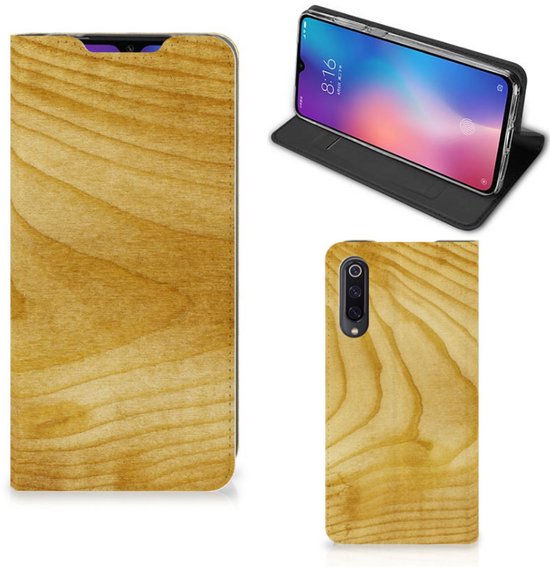 Étui Portefeuille Xiaomi Mi 9 Book Light Wood