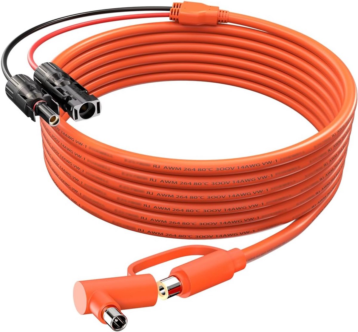 Zonnestekker naar DC 8 mm en DC 8020 - 2 meter Adapterkabel voor Zonne-energie Systemen