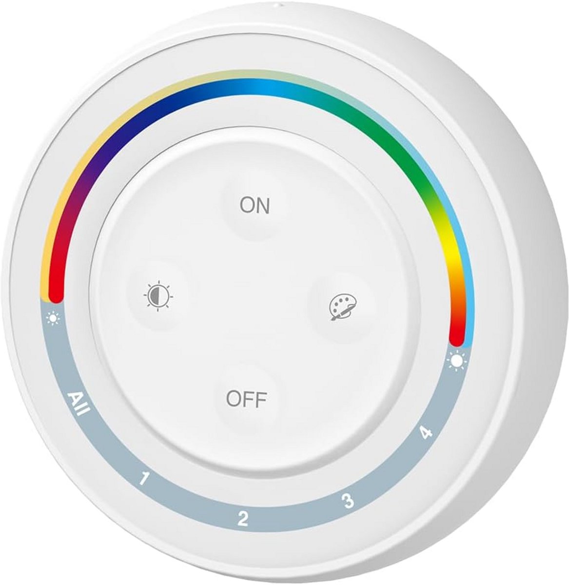 4-zone RGB+CCT regenboog afstandsbediening voor LED verlichting en stripcontrollers