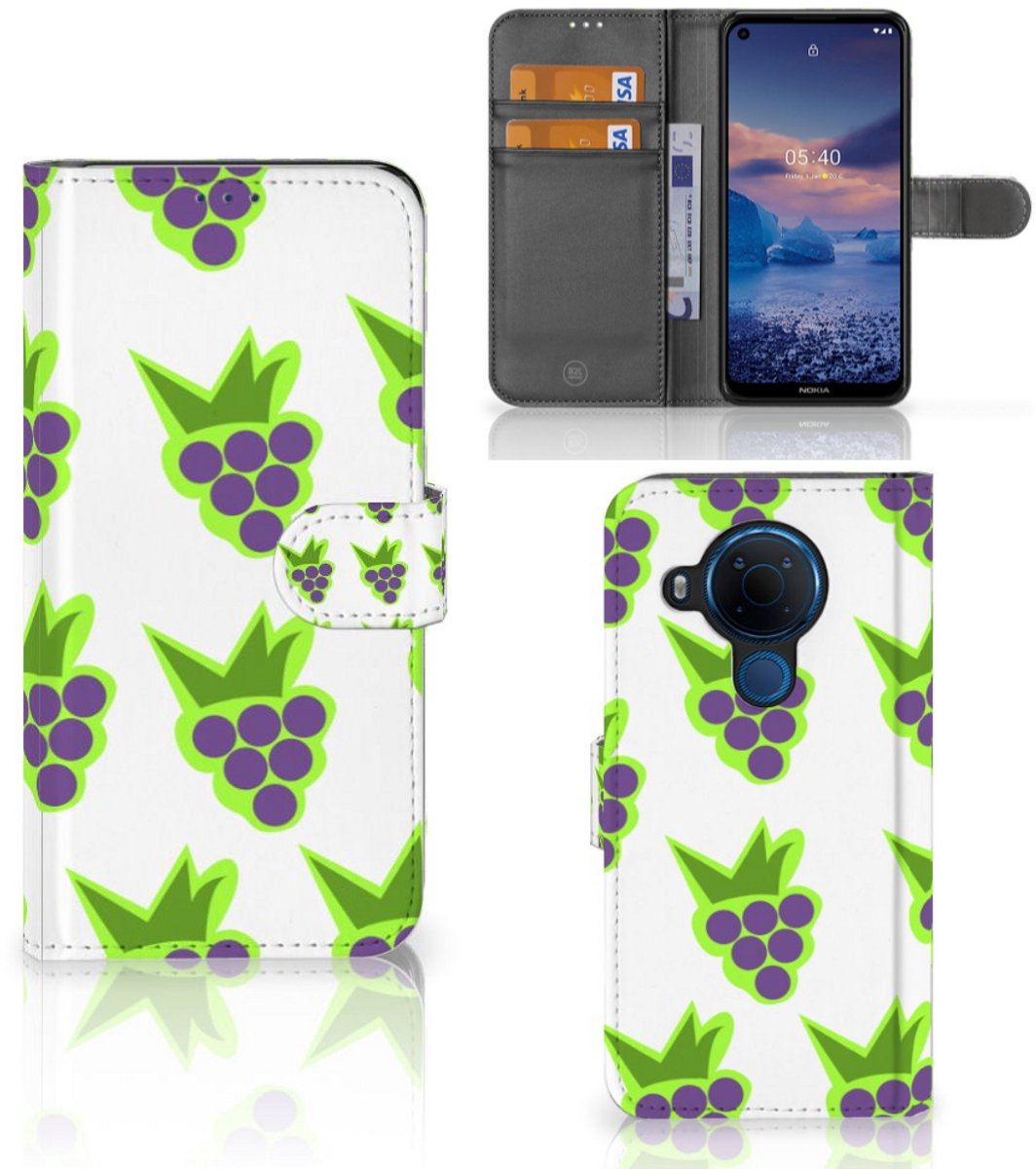 Book Case voor Nokia 5.4 Book Cover Druiven