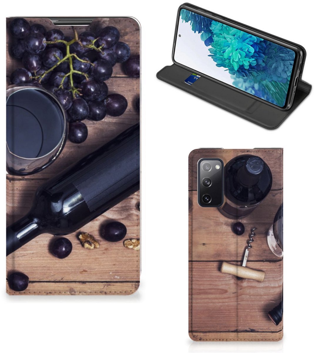 Standcase Hoesje voor Samsung Galaxy S20 FE Flip Style Cover Wijn