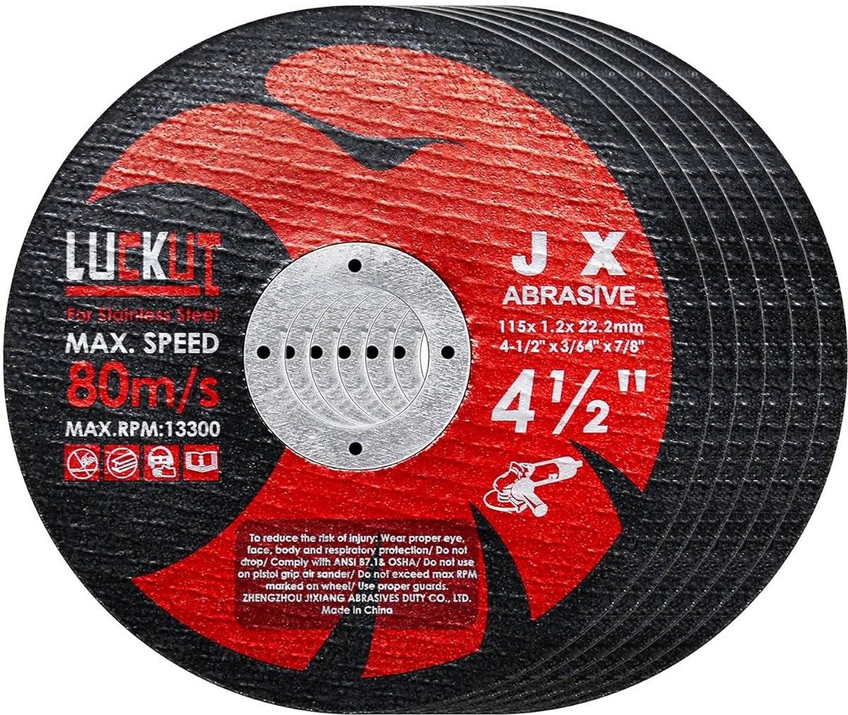 Dunne Snijschijven voor Metalen en Roestvrij Staal - 4-1/2" x 3/64" x 7/8" - 6-Pack