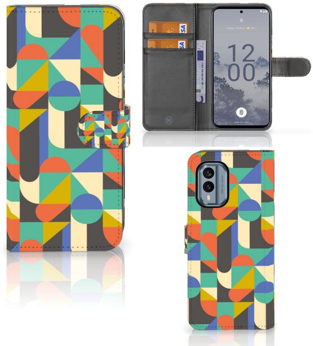 Nokia X30 Telefoon Hoesje Funky Retro