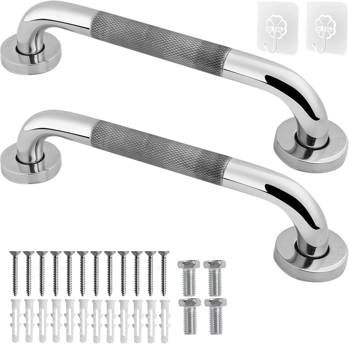 Douchegrail 40 cm RVS Grab Bar voor Badkamer, Toilet en Keuken - Veiligheidsrail voor Ouderen en Kinderen