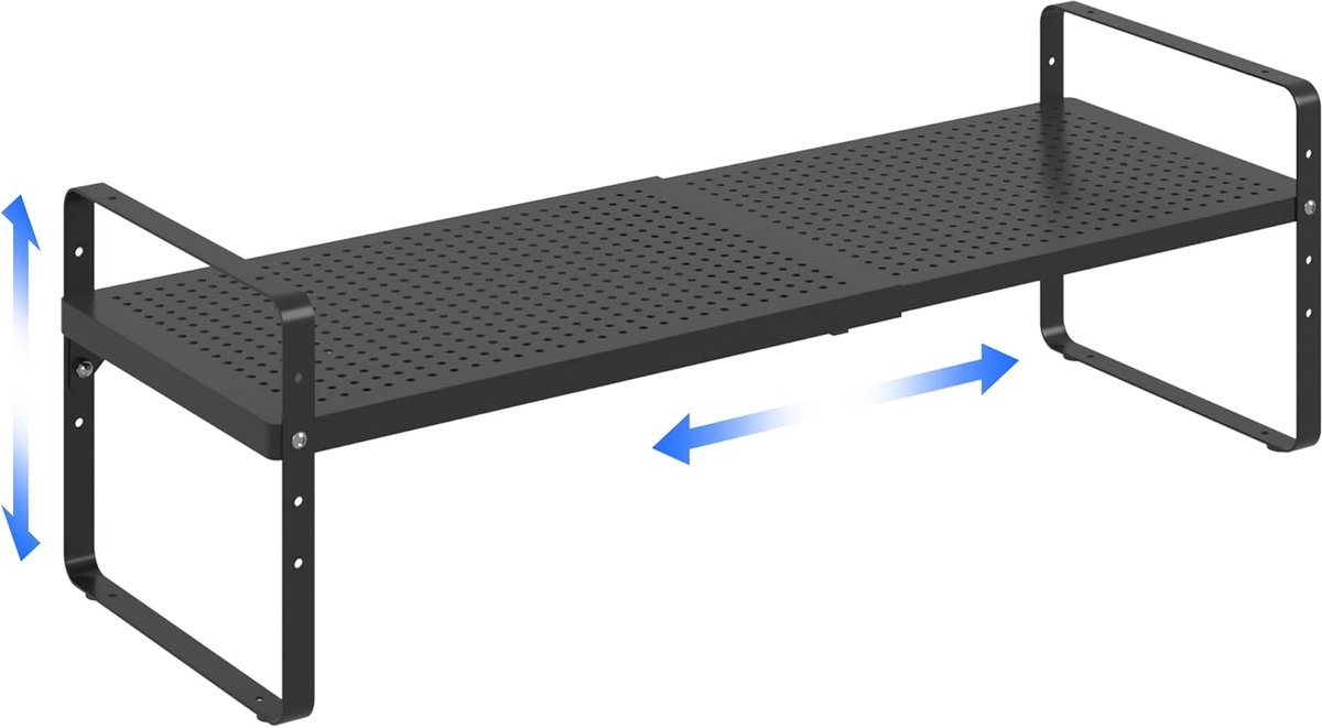 Verstelbare Metalen Kruidenrek - Uitbreidbare Plank Organizer voor Keuken en Bureau