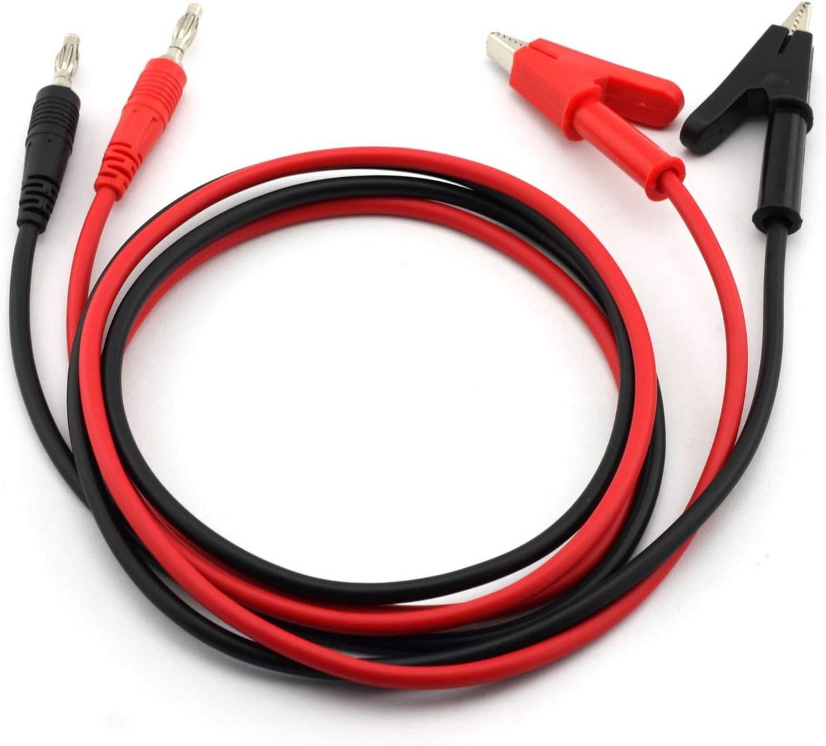 Banaan Plug naar Krokodil Clip Test Lood Draad Kabel Set 15A 1M - 2 Stuks