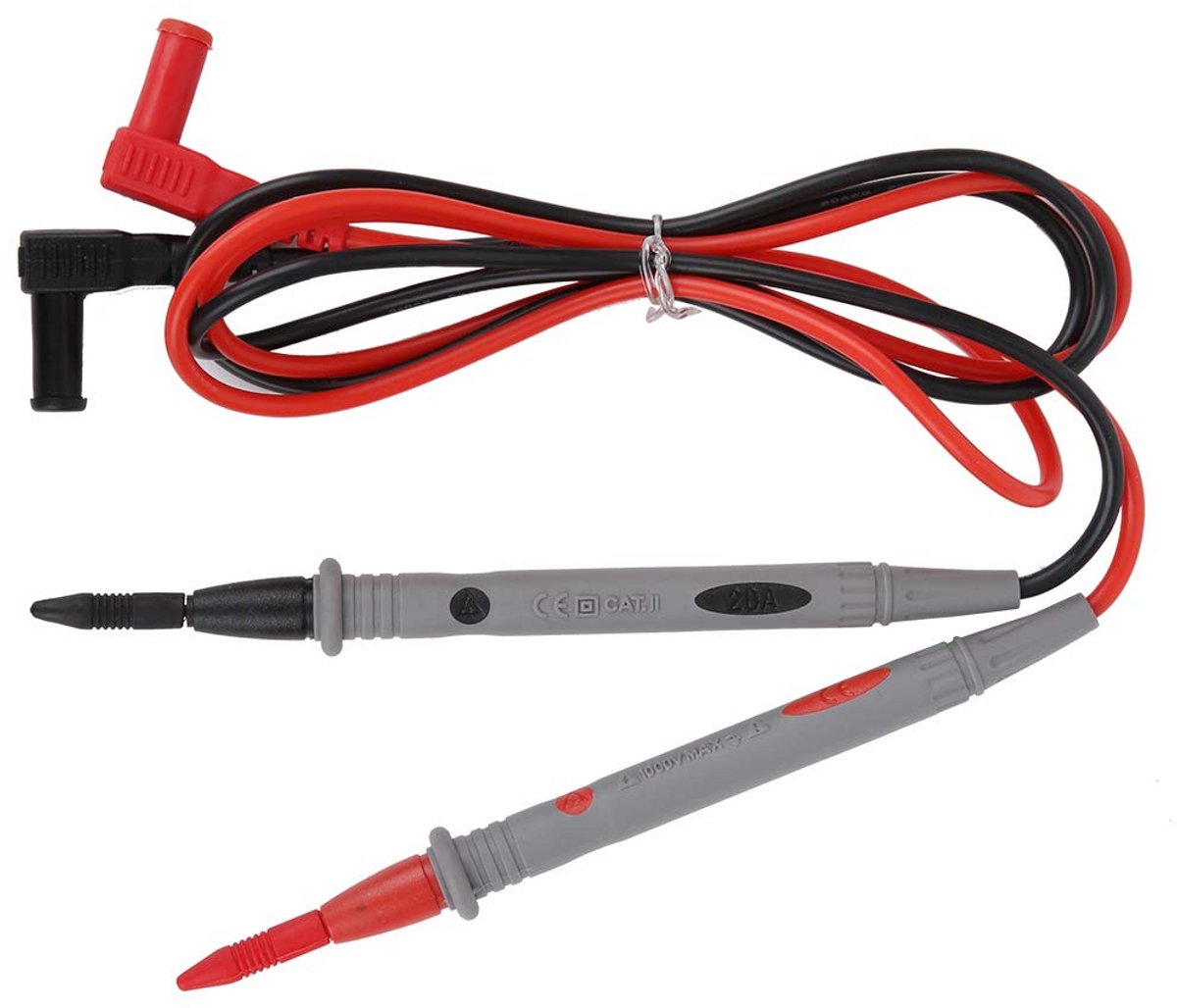 2 Stuks AC/DC Multimeter Testleidingen 1000V - Siliconen Meetset met Krokodillenklemmen voor Elektrische Metingen
