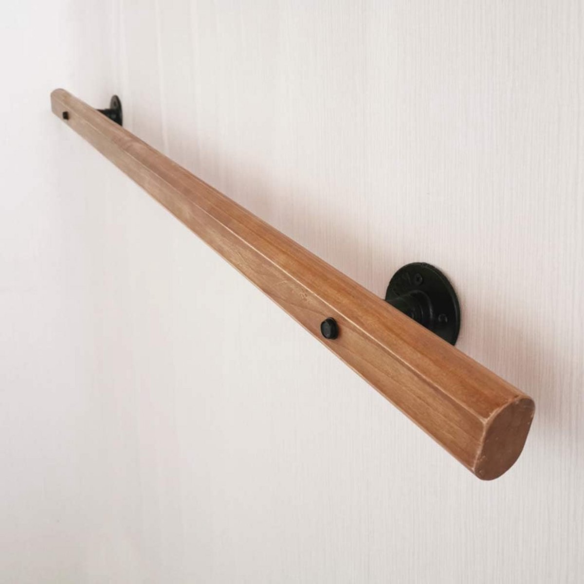 Houten Antislip Trapreling 50 cm - Veiligheids Handrail voor Binnen en Buiten - Eenvoudig te Installeren Wandmontage
