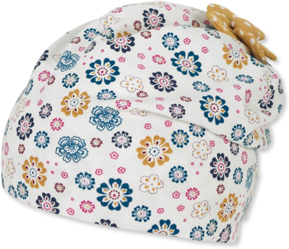 Slouch-beanie voor baby meisjes - Zachte, elastische muts met bloemenontwerp