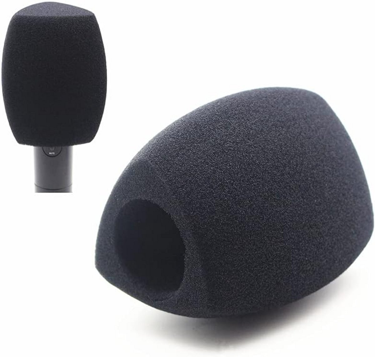 Schuim Microfoonhoes voor Handheld Interview Microfoons - Zwart, Blauw, Rood