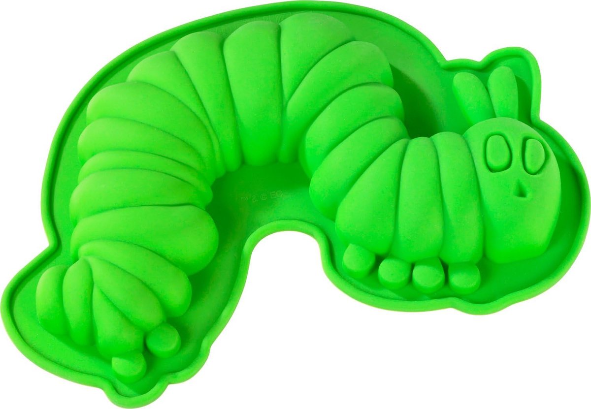 Raupe Nimmersatt 20555 siliconen bakvorm, groen