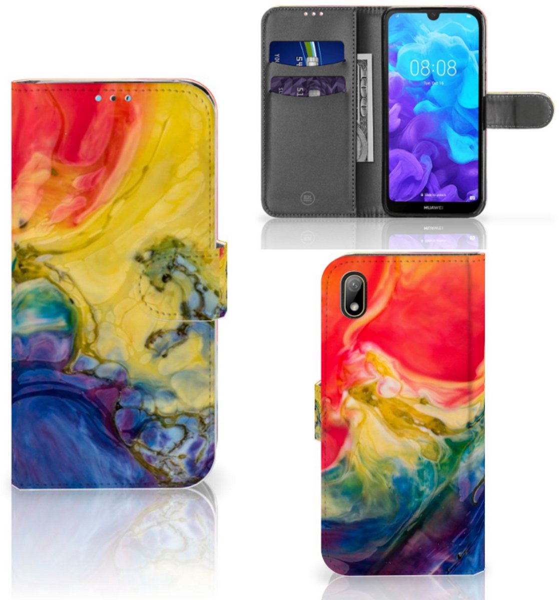 Hoesje Huawei Y5 (2019) Watercolor Dark