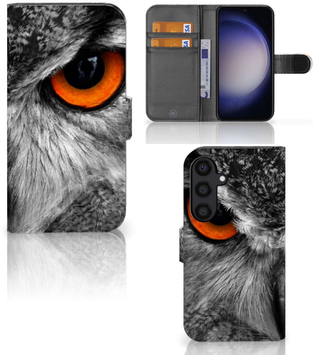 Samsung Galaxy S24 Telefoonhoesje met Pasjes Uil