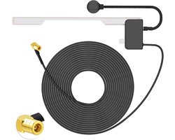DAB Car Antenne met SMB Adapter en Glazen Houder - 3m DAB Venster Antenne voor Auto