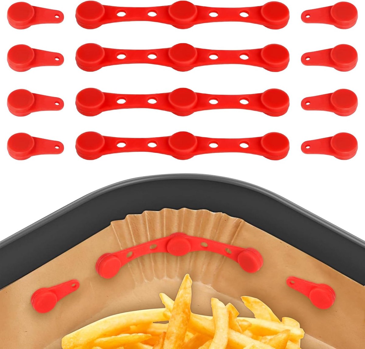 Siliconen Magnetische Gespen voor Airfryer - 12-delige Set
