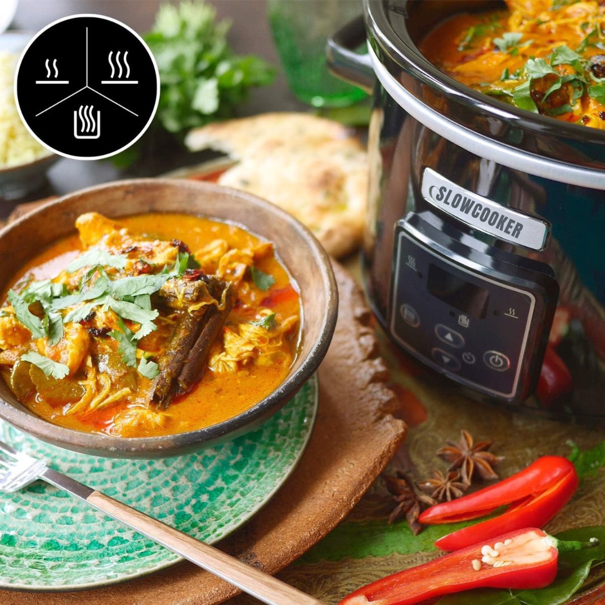 Groupe SEB DYNA® Slowcooker met Timer - Zwart 29cm - afbeelding 2