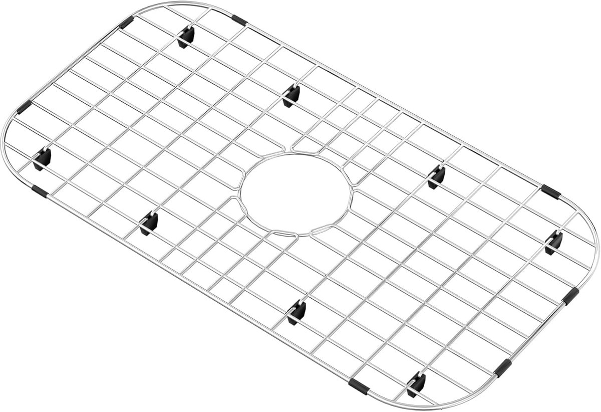 Roestvrij Stalen Aanrecht Grid Protector voor Gootsteen met Center Drain
