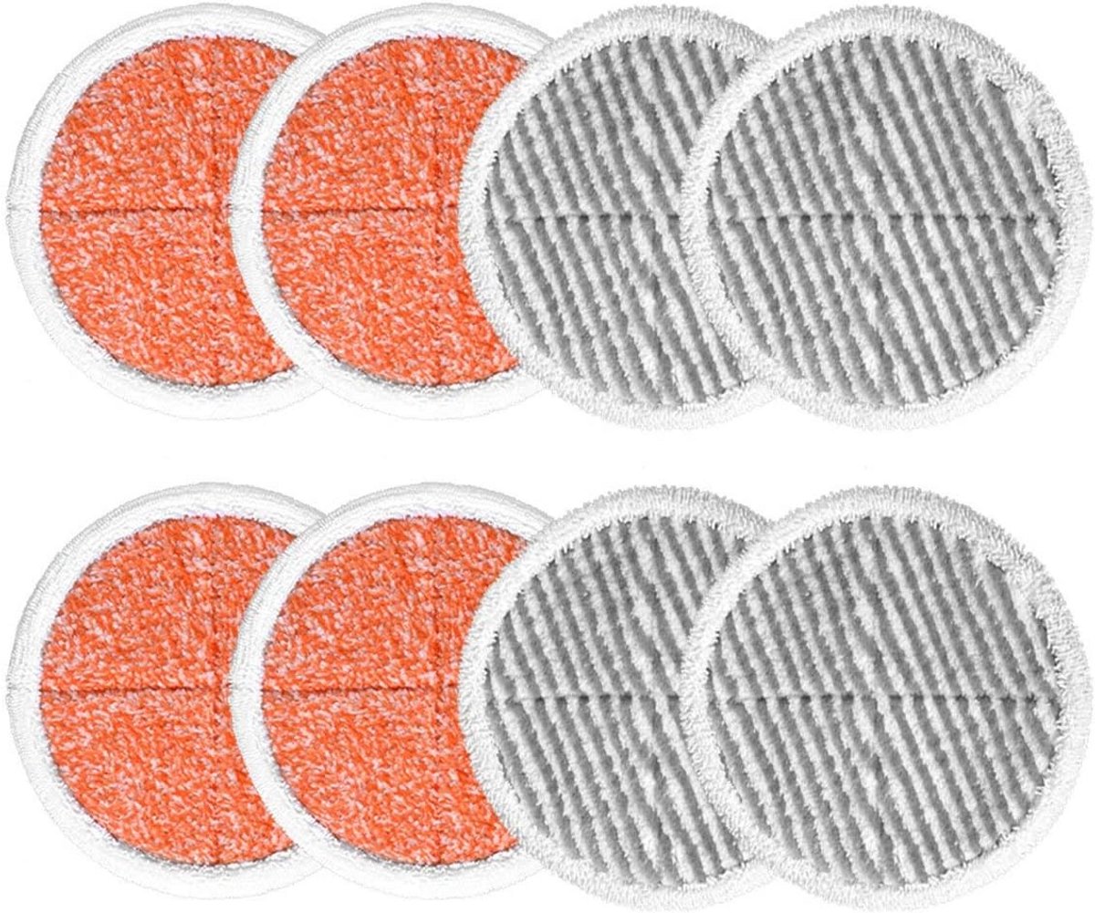 Mop Reinigingspads Vervanging voor Spinwave - 4 Oranje + 4 Grijs